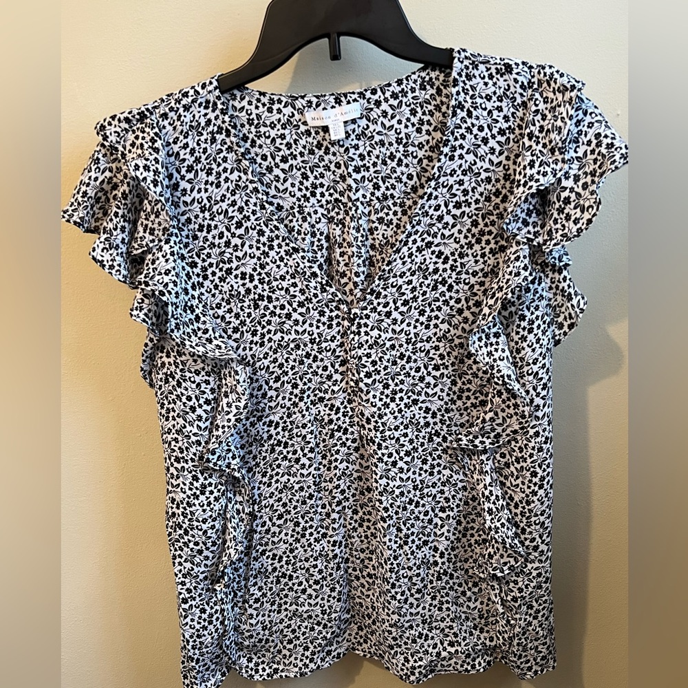 maison d'amelie short sleeve blouse